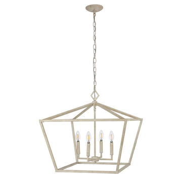 Gatsby 23" Adjustable Iron Rustic Glam LED Pendant - JONATHAN Y